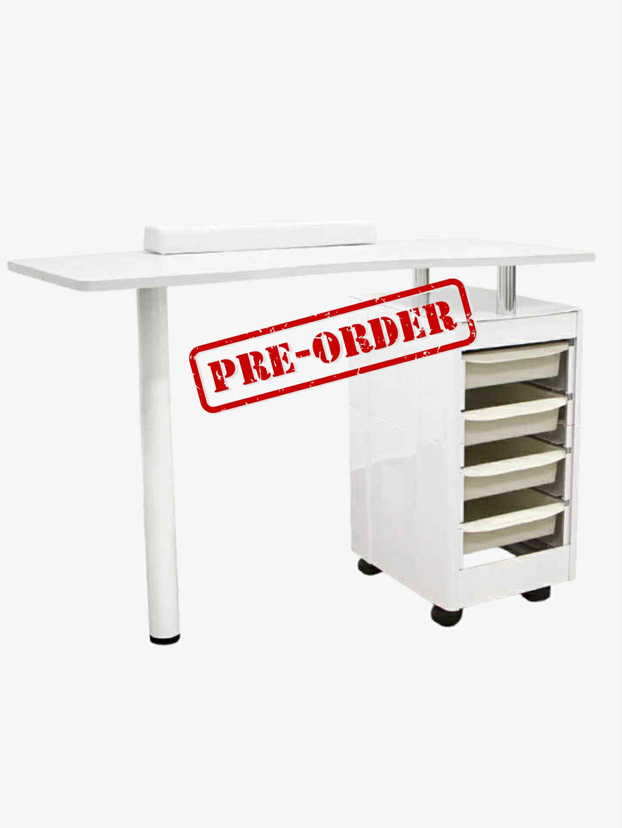 Professional Manicure Table with Storage Drawers – White (Pre-Order Only)